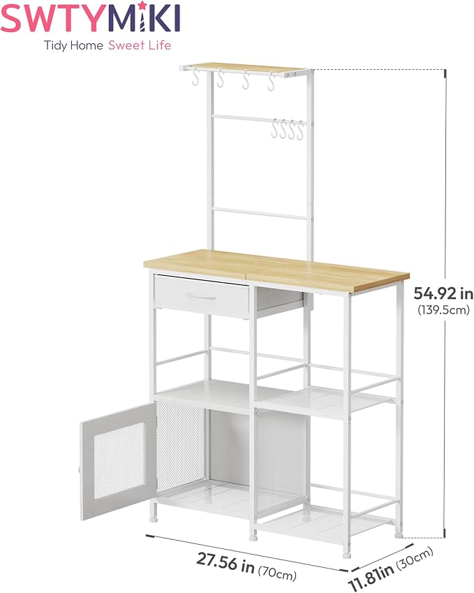 SWTYMIKI Coffee Bar with Hanging Rack - Image 2