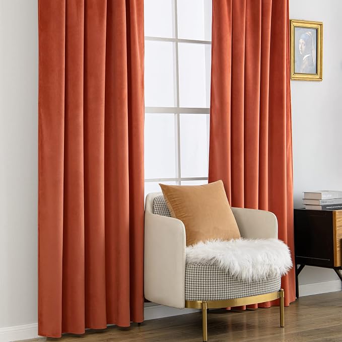MIULEE Velvet Curtains 66 Inch Wide - Image 7