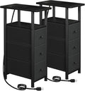 LOAKEKEL Narrow End Tables Living Room Set of 2 by LOAKEKEL