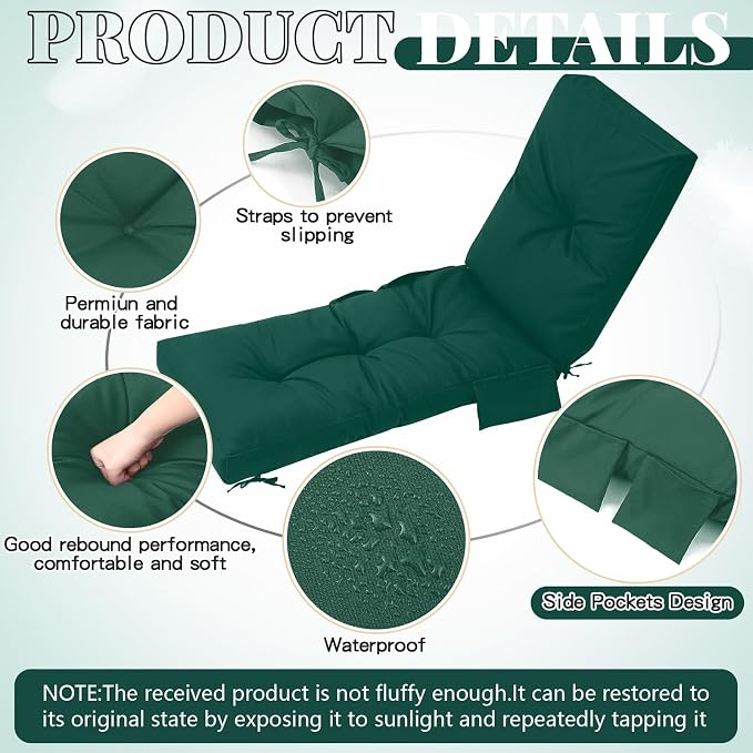 Outdoor Chaise Lounge Cushions - Image 4