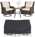 Wumiokio Patio Furniture Sets, 3 Pieces Wicker Outdoor Furniture by Wumiokio