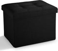 LINMAGCO Small Storage Ottoman Stool Foot Rest Stool Under Desk Stool Short by LINMAGCO