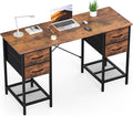 Sweetcrispy Computer Desk with Drawers, 55 Inch Home Office Bedroom Table with by Sweetcrispy