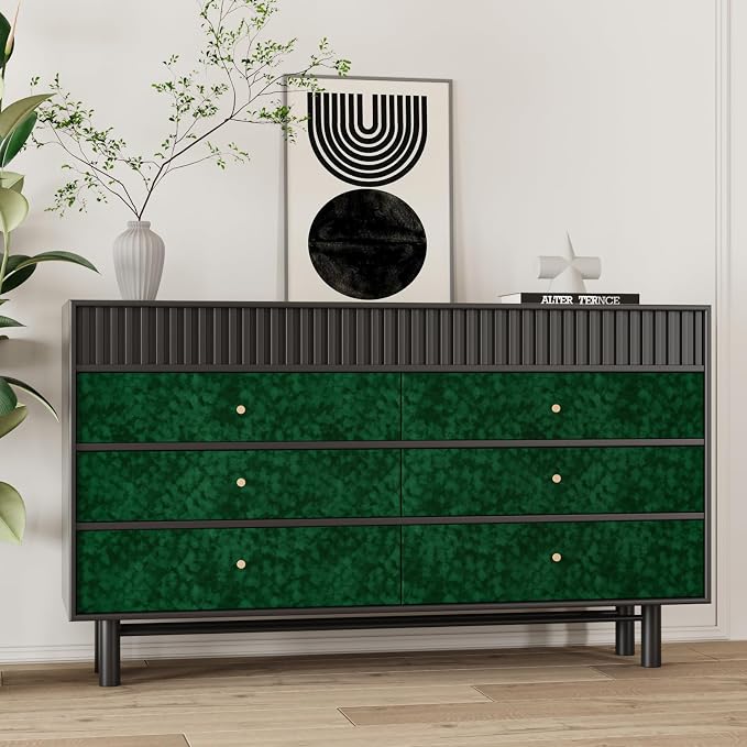 Vintage Green Velvet Flocking Liner - Image 4