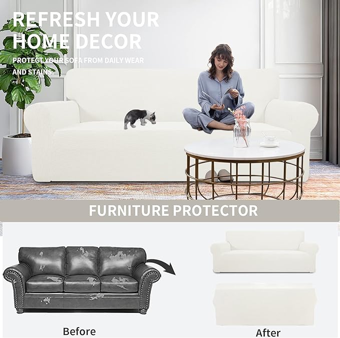 Easy-Going Stretch Loveseat Slipcover 1-Piece Sofa Cover Furniture Protector - Image 3