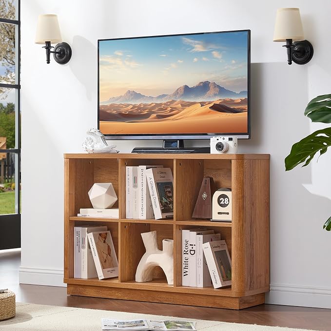 Joaxswe 6 Cube Storage Book Shelf, Floor Standing 2-Tier Wooden Bookshelf - Image 7