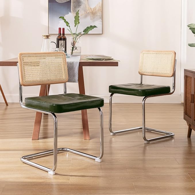Zesthouse Natural Rattan Dining Chairs Set of 6, Modern Dining Room Chairs - Image 6