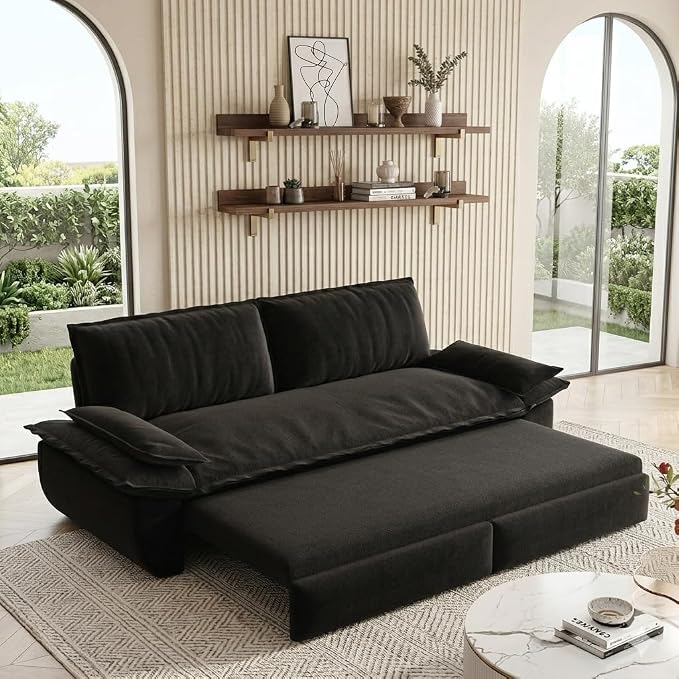 73.2" Sofa Bed Queen, 3-in-1 Pull Out Sofa Bed - Image 12