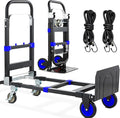 3-in-1 Folding Hand Trucks, 600Lbs Convertible Hand Truck Dolly, Heavy Duty by COOCHEER