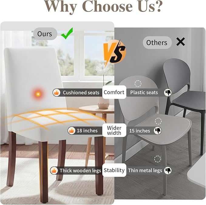 Dining Chairs Set of 4, Modern Dining Room Chairs - Image 4