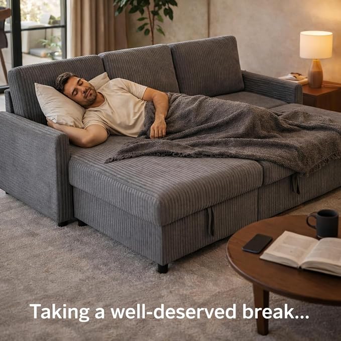 JAMFLY Pull Out Sleeper Sofa Bed - Image 5