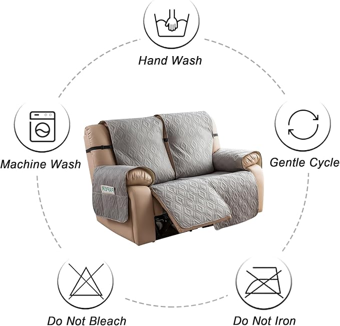 Genina Loveseat Recliner Cover Non-Slip, Sofa Cover - Image 9