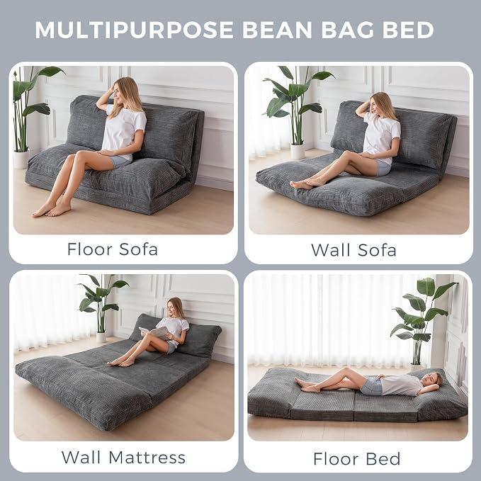 MAXYOYO Folding Sofa Bed, Extra Thick and Long Floor Sofa Convertible Sleeper - Image 3