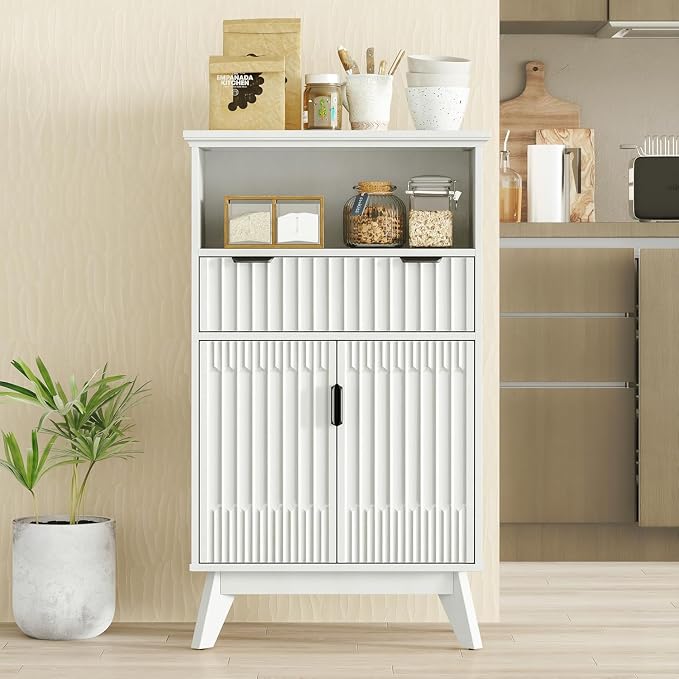 Fatmok Buffet Cabinet with Storage Set of 2, Wood Buffet Sideboard Console Table - Image 6