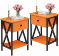 VECELO Nightstands Set of 2, Modern Bedside End Tables, Night Stands by VECELO
