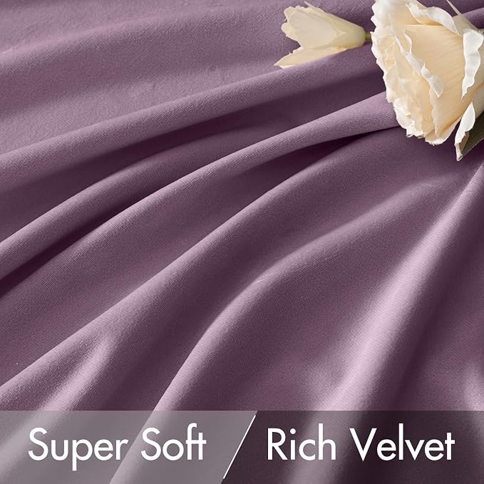 MIULEE Lavender Velvet Curtains 108 inches - Image 4
