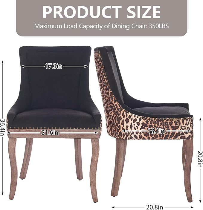 Modern Dining Chairs Set of 4, High Back Dining Chairs Side Chairs - Image 3