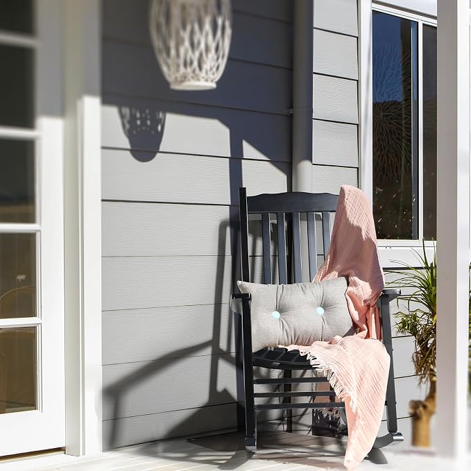 Outvita Outdoor Rocking Chair, Solid Wood High Back Rocker, All Weather Lounge - Image 7