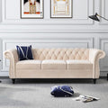 AVZEAR 3 seat Sofa, Velvet Living Room Large Modern Chesterfield Fabric Modern by AVZEAR
