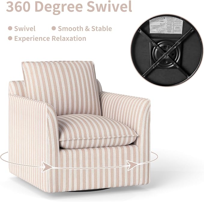 INZOY Swivel Accent Square Chair - Image 5