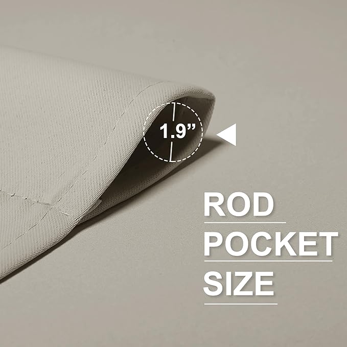 RYB HOME Short Curtains for Bedroom, Room Darkening Insulated Summer Heat Light - Image 4