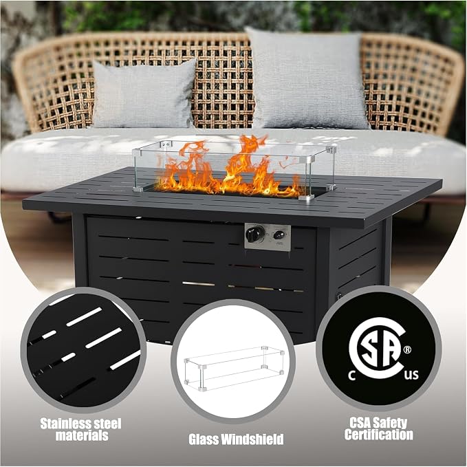 LOUVIXA 8 Piece Outdoor Patio Furniture Set, Outdoor Sectional Sofa - Image 9