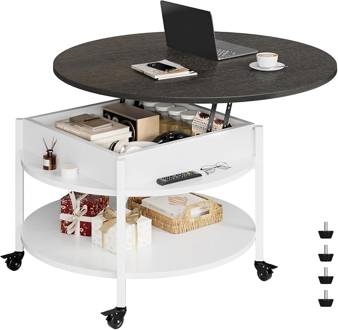 FABATO Round Lift Top Coffee Table by FABATO