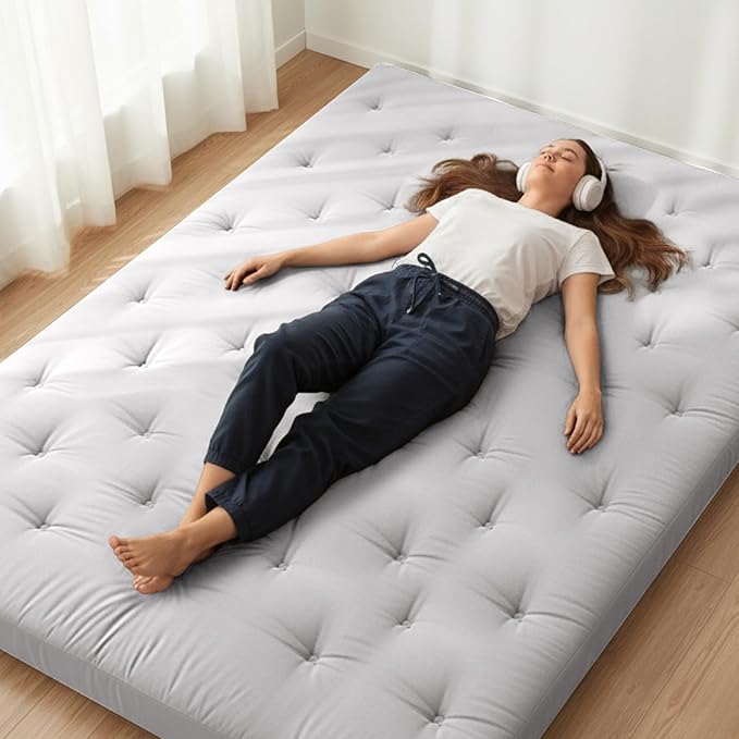 ZonLi Japanese Floor Futon Mattress Twin Size 75"x 39", 100% Cotton Cover 2.5'' by Zonli