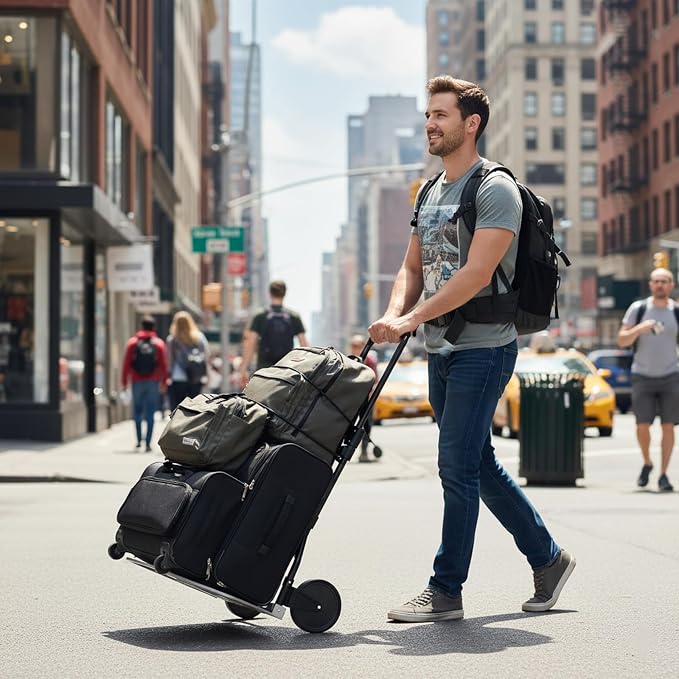 Leeyoung Folding Hand Truck and Dolly, 264 Lb Capacity Heavy-Duty Luggage - Image 2