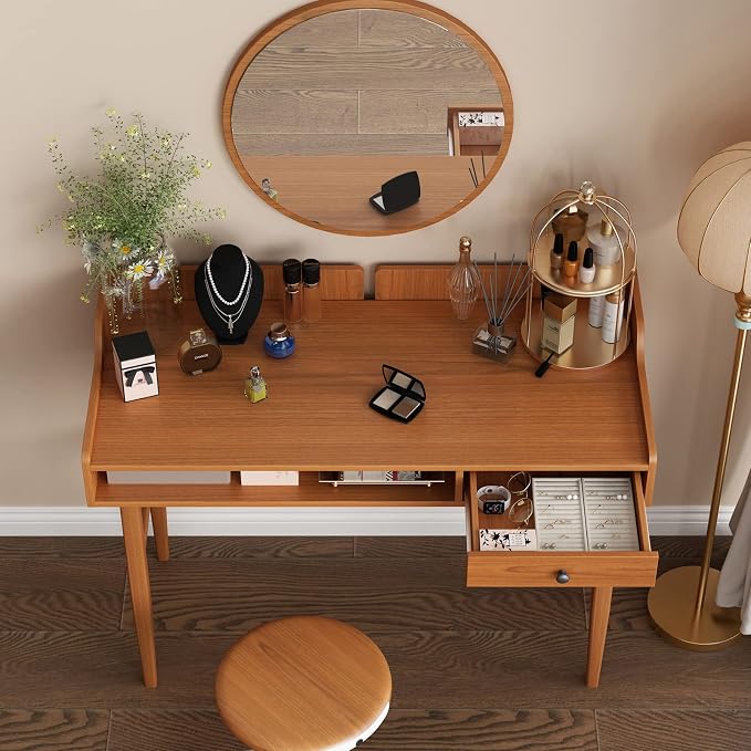 Vintage-Style Desk with Scandinavian Flair, Computer or Laptop Desk, Writing - Image 6