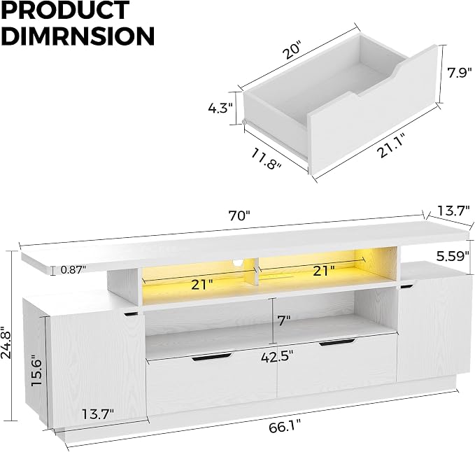 IRONCK TV Stand for TVs 85 inch - Image 8