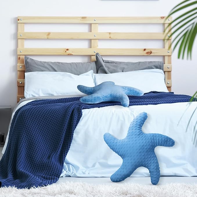 Fumete Starfish Pillow Beach Starfish Shaped Throw Pillows 20'' Stuffed Animal - Image 2