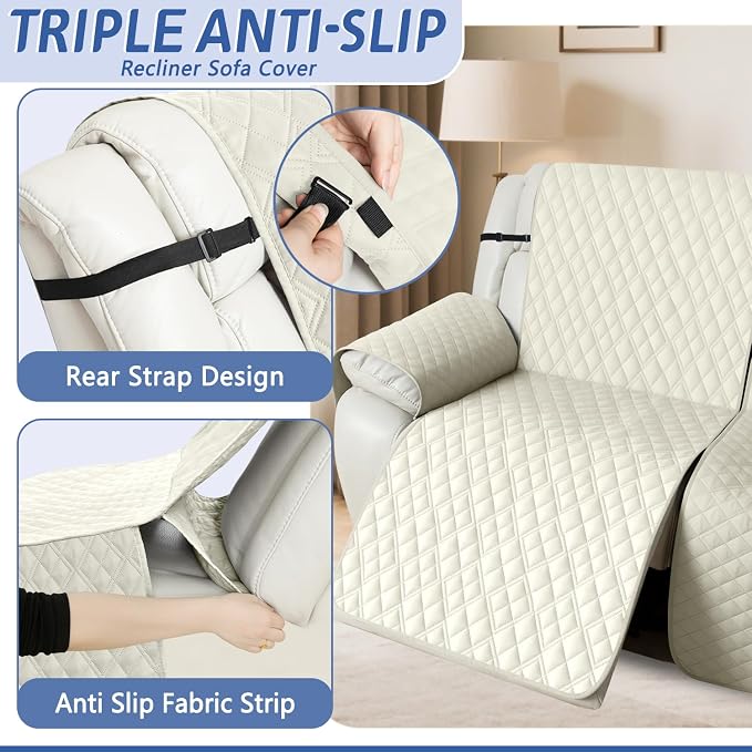 Arfntevss Recliner Sectional Couch Covers Waterproof L Shape Sofa Cover - Image 4