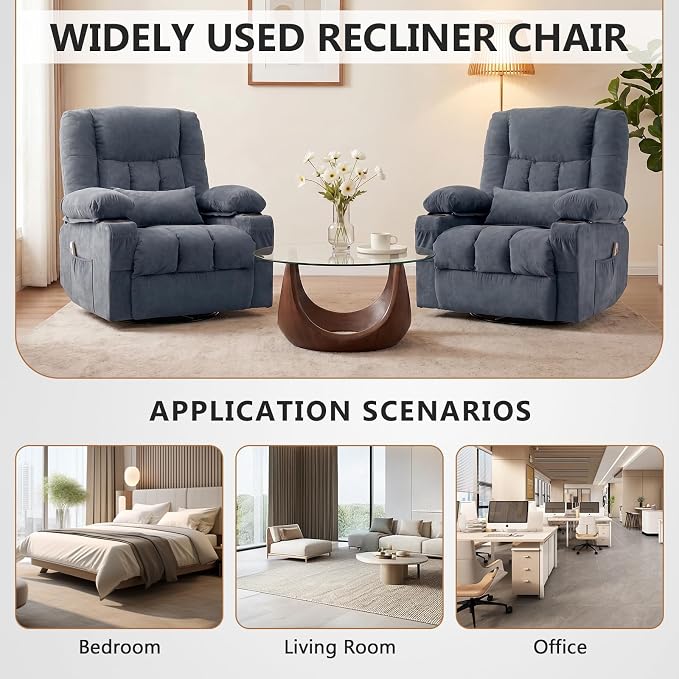 Swivel Rocker Recliner Chair - Image 7