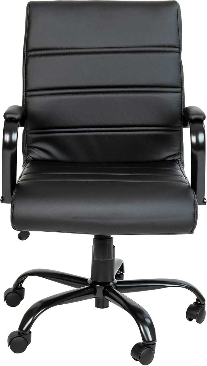 Flash Furniture Whitney Mid-Back Swivel LeatherSoft Desk Chair - Image 7