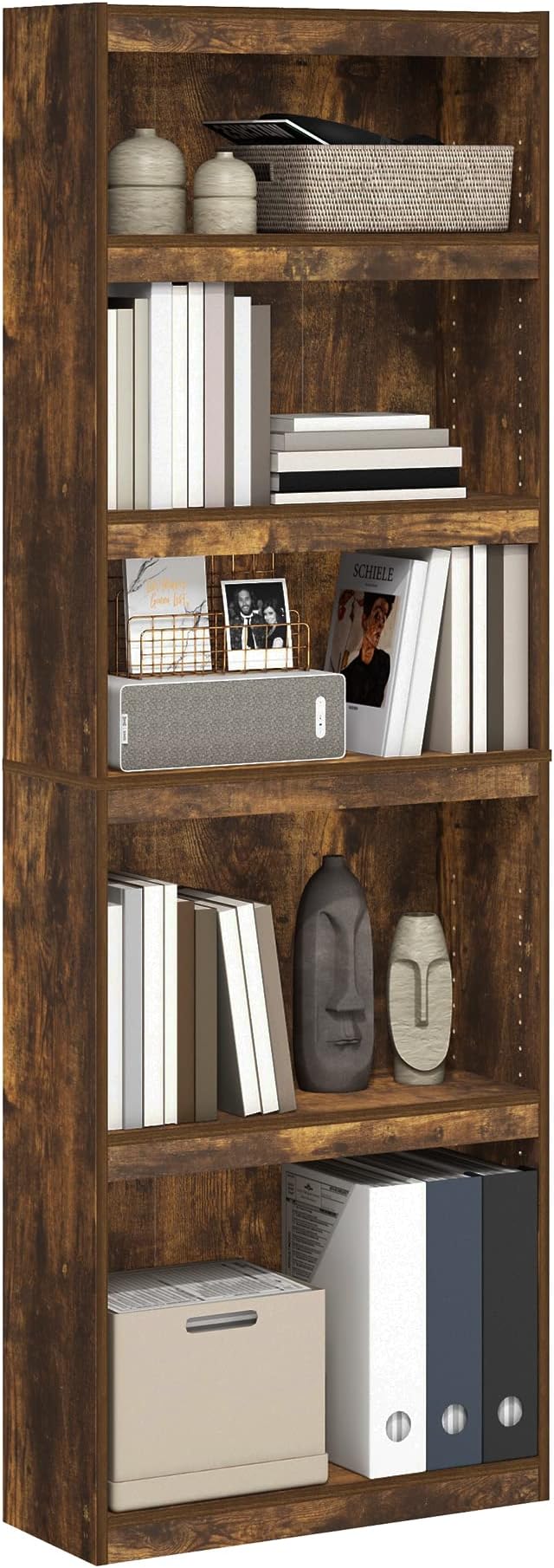 Furinno JAYA Book Shelf, 5-Tier Bookshelf, Enhanced Home Bookcase by Furinno-FitsYourSpaceFitsYourBudget