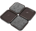 24Pcs Square Metal Felt Furniture Caster Cups, 1-3/4Inch Carpet-Bottom by Unknown