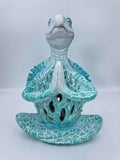 VVGIFTS Sea Turtle Meditation Yoga Decor, Garden Figurine Sea Turtle Meditating by Qifuyeah