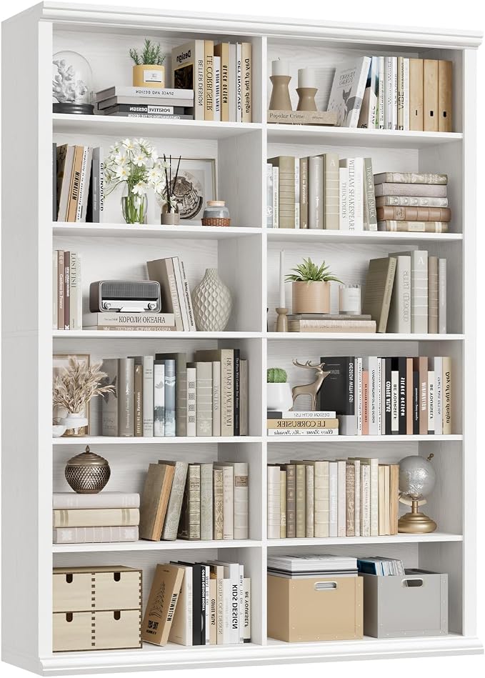 Rresyet 71.8" L *47.2“W Wooden Bookcase and Bookshelf – Extra Large Bookshelf - Image 7