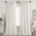Nanspring Cream Linen Curtains 87 Inches Long by Nanspring