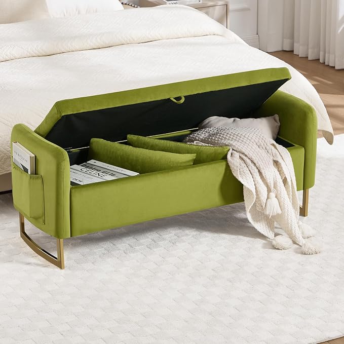 48" End of Bed Bench, Modern Storage Benches - Image 7