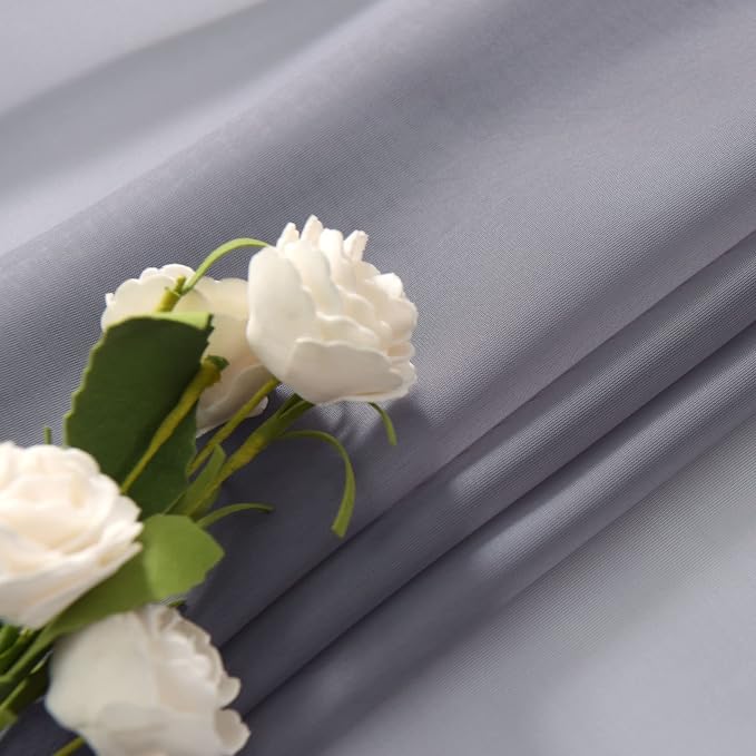 SpaceDresser Basic Rod Pocket Sheer Voile Window Curtain Panels White 1 Pair 2 - Image 4