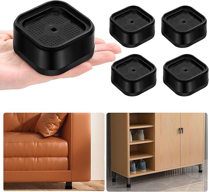 shouwuhho 4 Pack Furniture Risers Adjustable Bed Risers Heavy Duty Lifts Height - Image 8