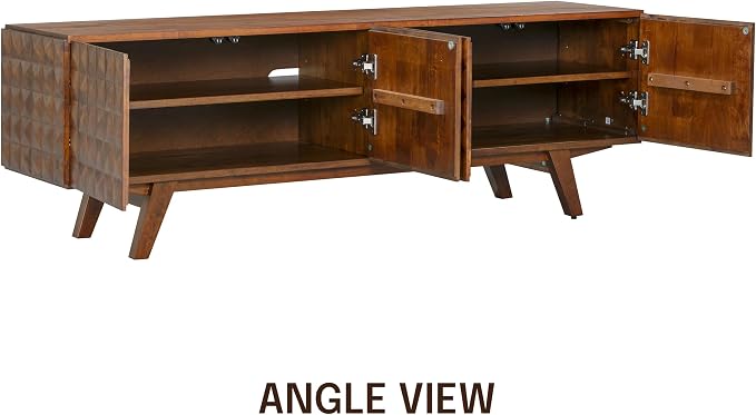 NTC Sapa Mid-Century Modern Solid Wood TV Stand 4-Door Media Console - Image 8