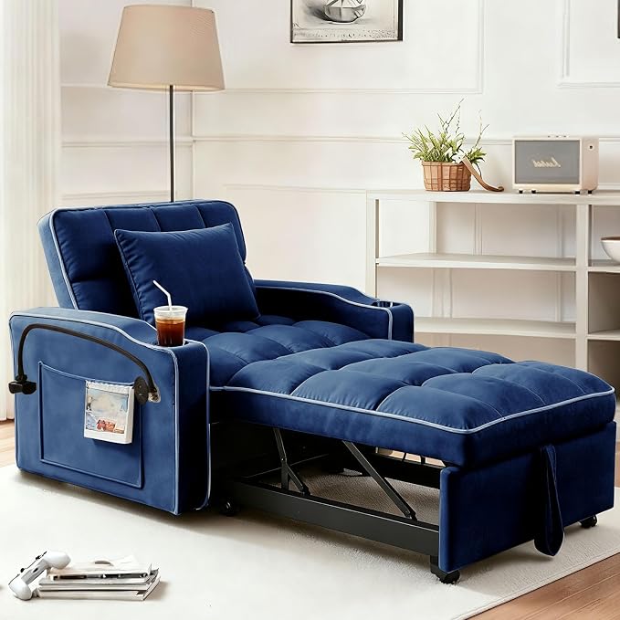Sleeper Chair, Convertible Pull Out Chair Sleeper - Image 2