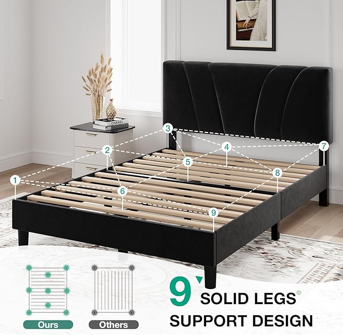 Novilla Queen Bed Frame, Queen Size Bed Frame - Image 5