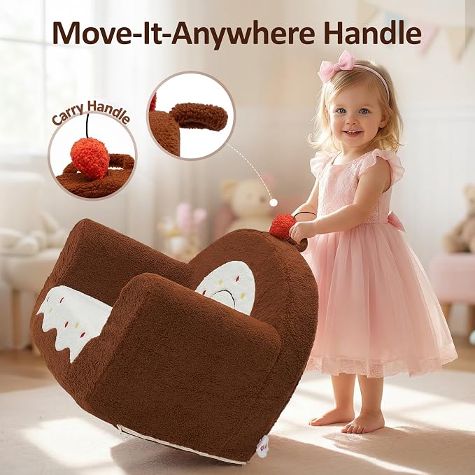 OUOZZZ Toddler Chair for Ages 1–6, Soft Sherpa Kids Sofa - Image 2