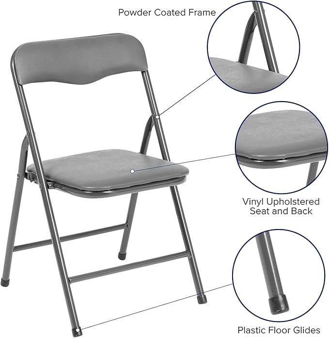 Flash Furniture Mindy Kids 5-Piece Folding Square Table and Chairs Set - Image 5