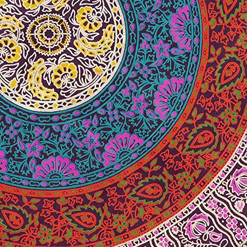 Mandala Floor Pillow Cover Meditation Cushion Seating Throw Hippie Round - Image 6