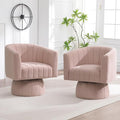 Swivel Accent Barrel Chair Set of 2, Cute Comfy Small Round 360° Arm Chair by YUUIJOAA